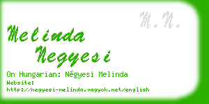 melinda negyesi business card